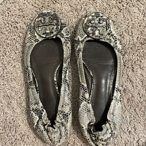 Tory Burch flats, Snake skin
